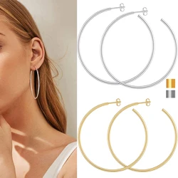 U7 60mm Large Hoop Earrings for Woman Big Shinny Plain Round Tube Lightweight Hyperbole Hoop Earrings Jewelry Gift