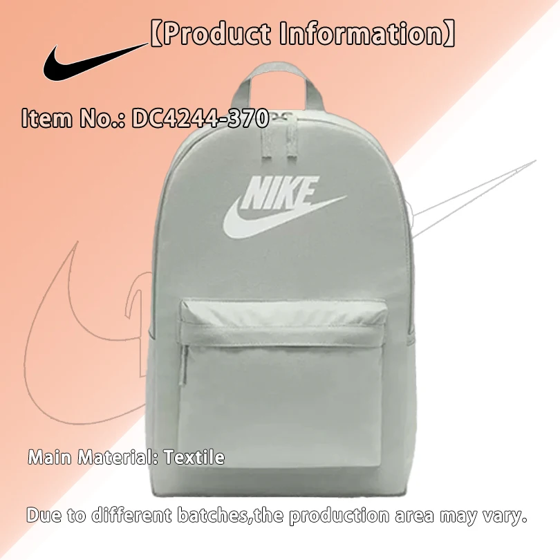 Nike Heritage Unisex Backpack DC4244 370 Multi functional Bag for Sports Travel Outdoor Adventures Casual Days and School