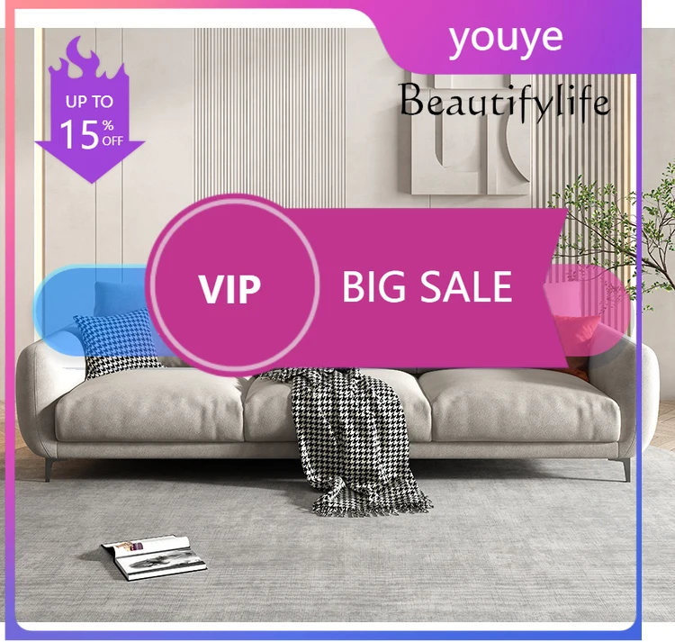 

Минималистичный диван A45 в стиле лёгкой роскоши, современный, для небольшой квартиры, на три или четыре человека, прямой, тканевый, удобный и простой.