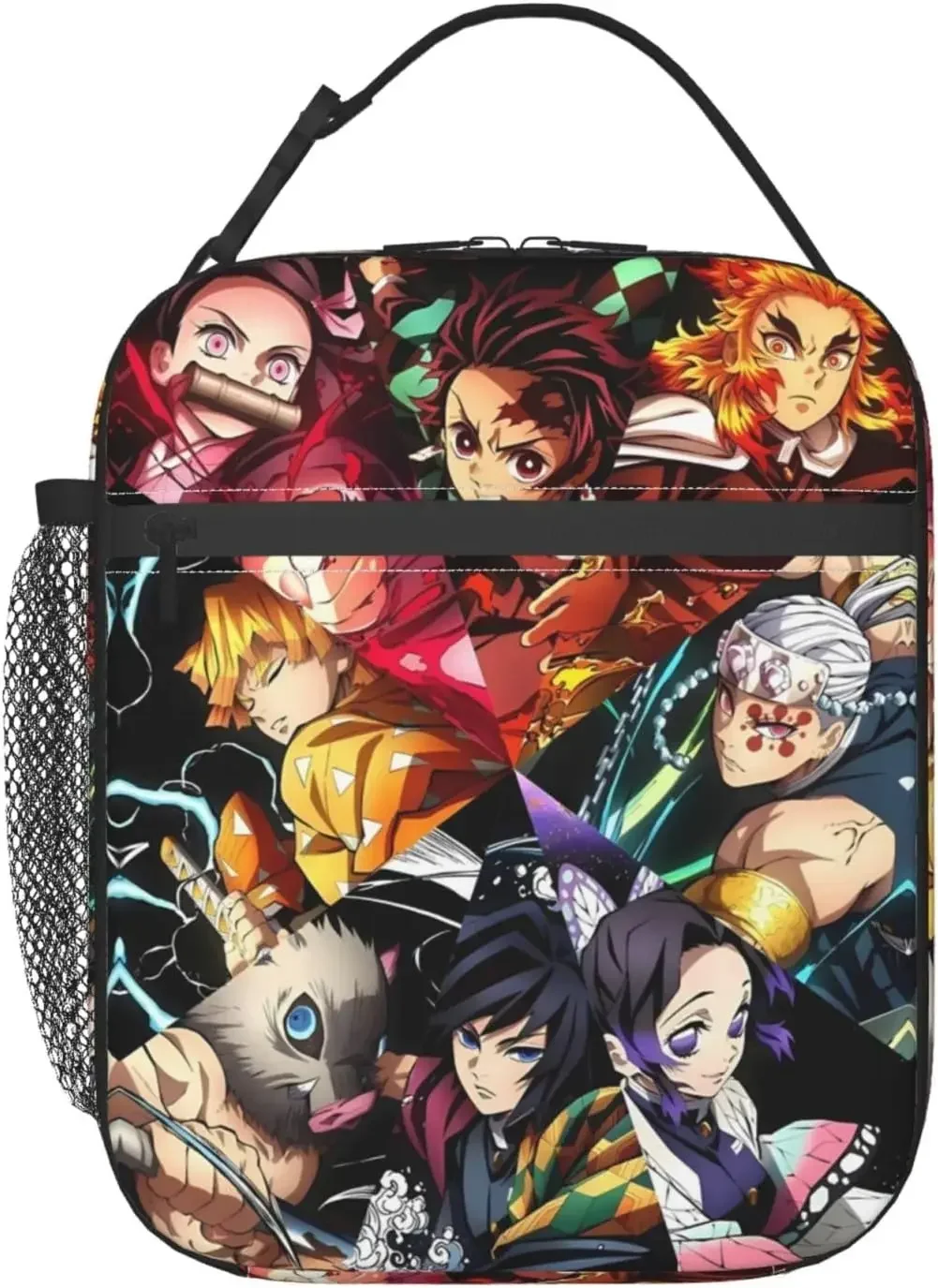 Cute Custom Japanese Anime Reusable Lunch Bag Leakproof Freezable Insulated Cooler Lunch Box for Boys Girls To School Picnic