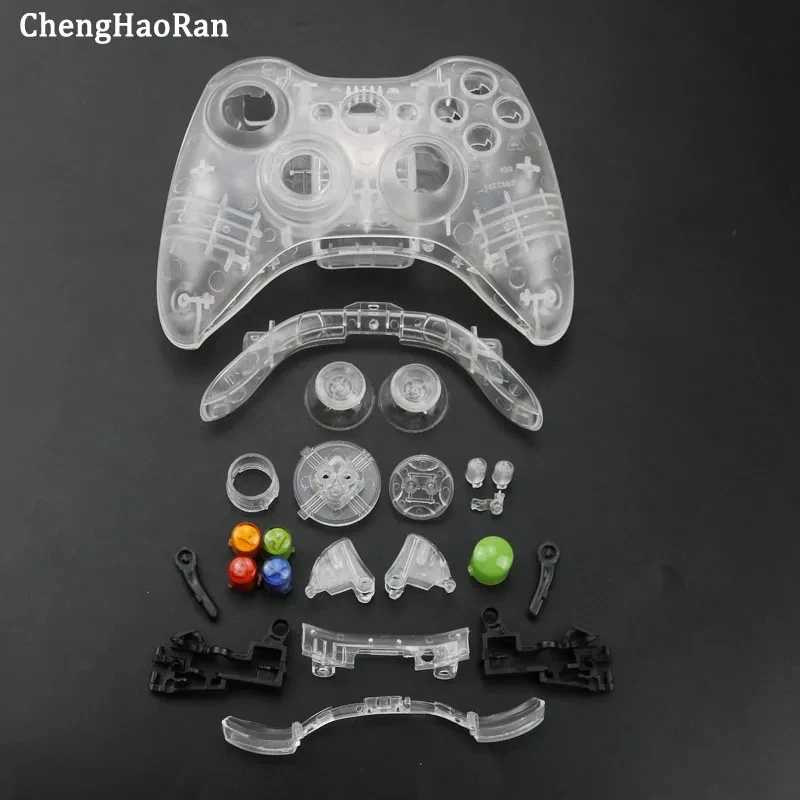 1 ชุดอุปกรณ์เสริมสําหรับ XBOX 360 Wireless ControllerCase Gamepad เปลือกหอยพร้อมชุดปุ่ม Analog Stick กันชน