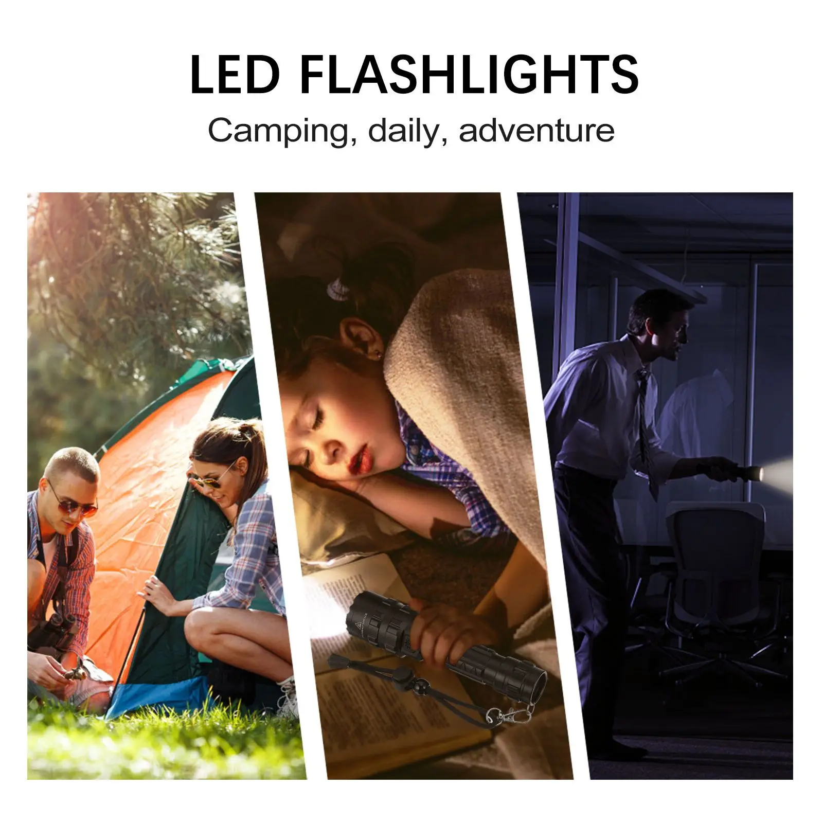 

High Lumens LED Flashlight USB Rechargeable Portable Light for Outdoor Sports Travel Home Backup Strong Beam Visibility