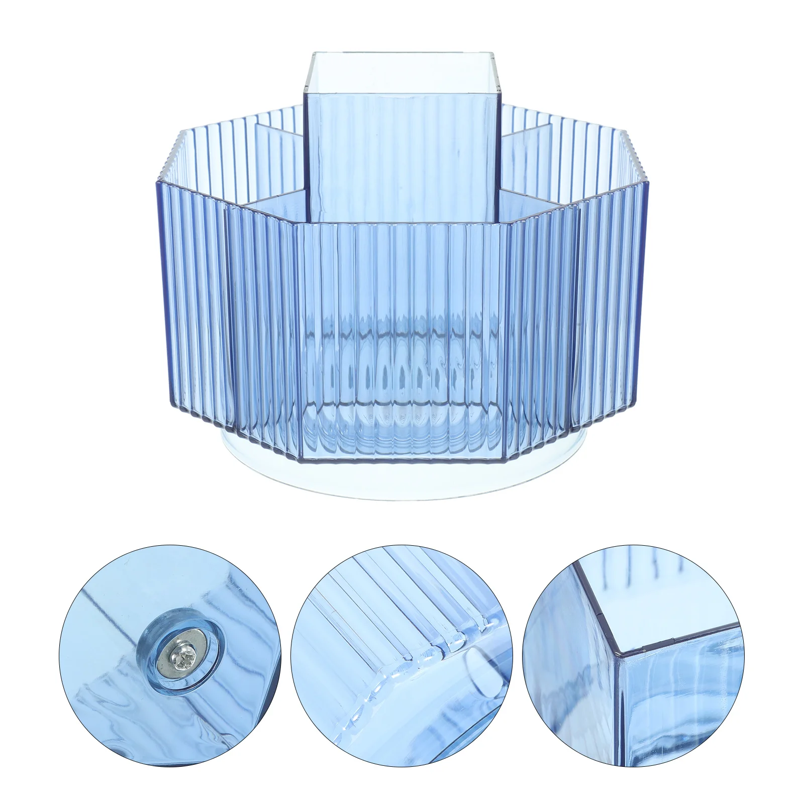 حامل فرشاة للمكياج 360 درجة منظم سطح المكتب البلاستيكي لعلامة حامل قلم منظم أقلام أقلام رصاص كوب تخزين مستحضرات التجميل