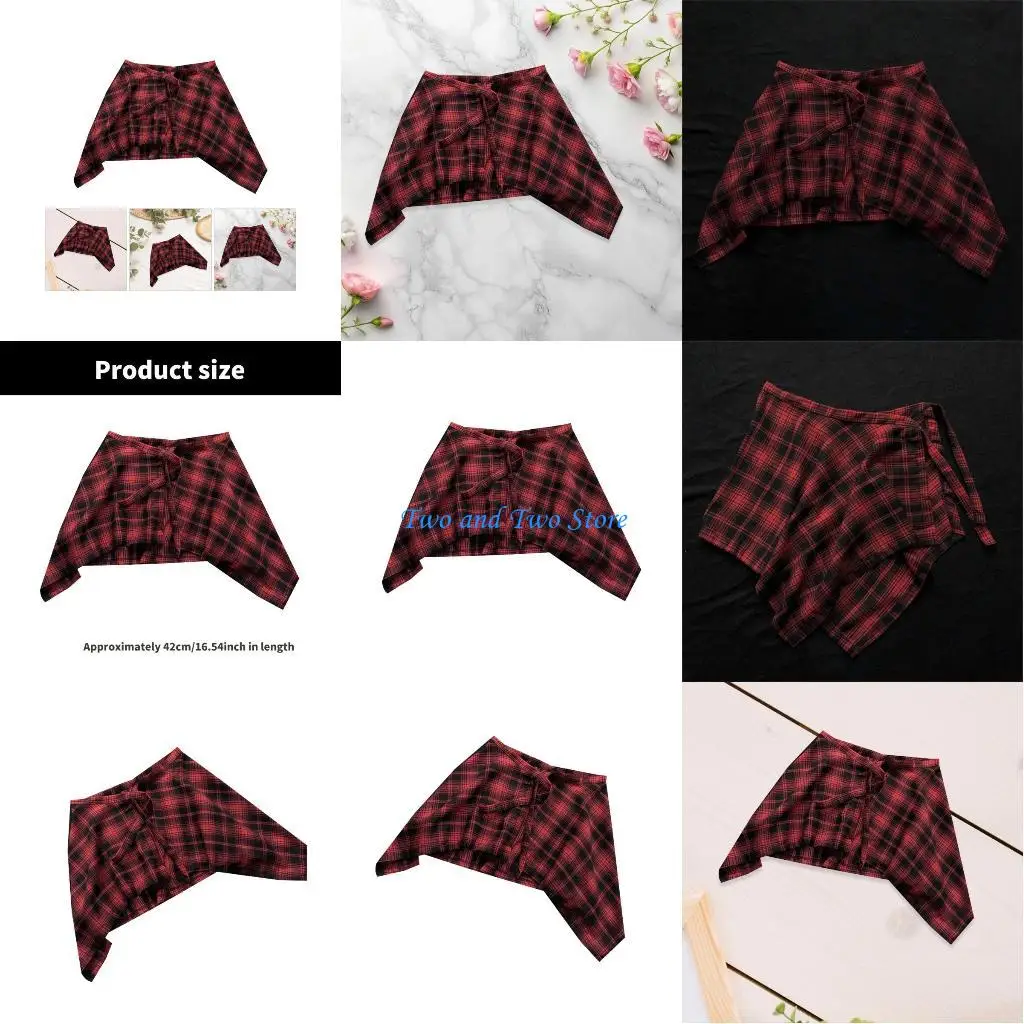 

HX6F Elegant Pieces Tie Waist Skirt Styling and Easy Wear Breathable Polyester Fabric Hip Scarf Overskirt Shirt Extender