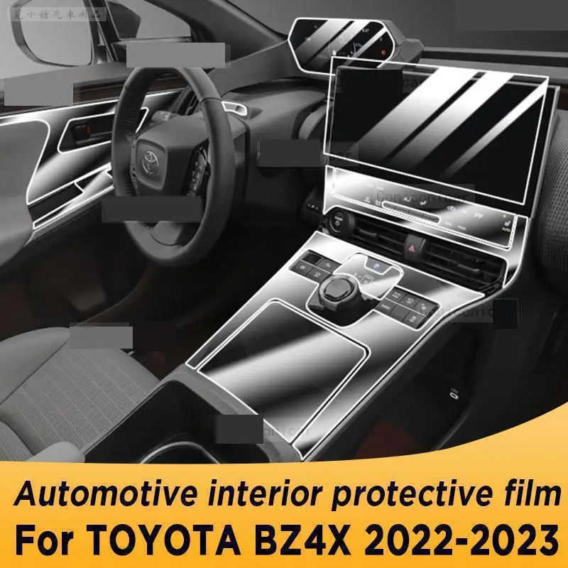 

For TOYOTA BZ4X 2022 2023 Gearbox Panel Navigation Screen Automotive Interior Protective Film Anti-Scratch Accessories Sticker