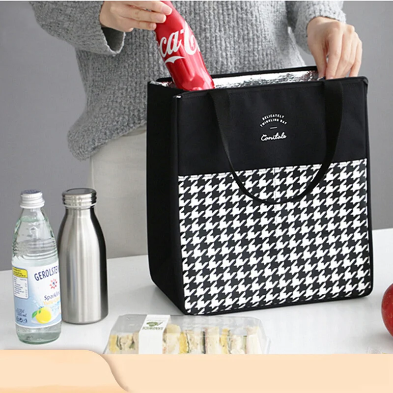 

Insulated Lunch Bag - Premium Aluminum Foil Korean Bento Box Carrier | Durable, Portable & Stylish Mommy Bag for Outdoor Activ