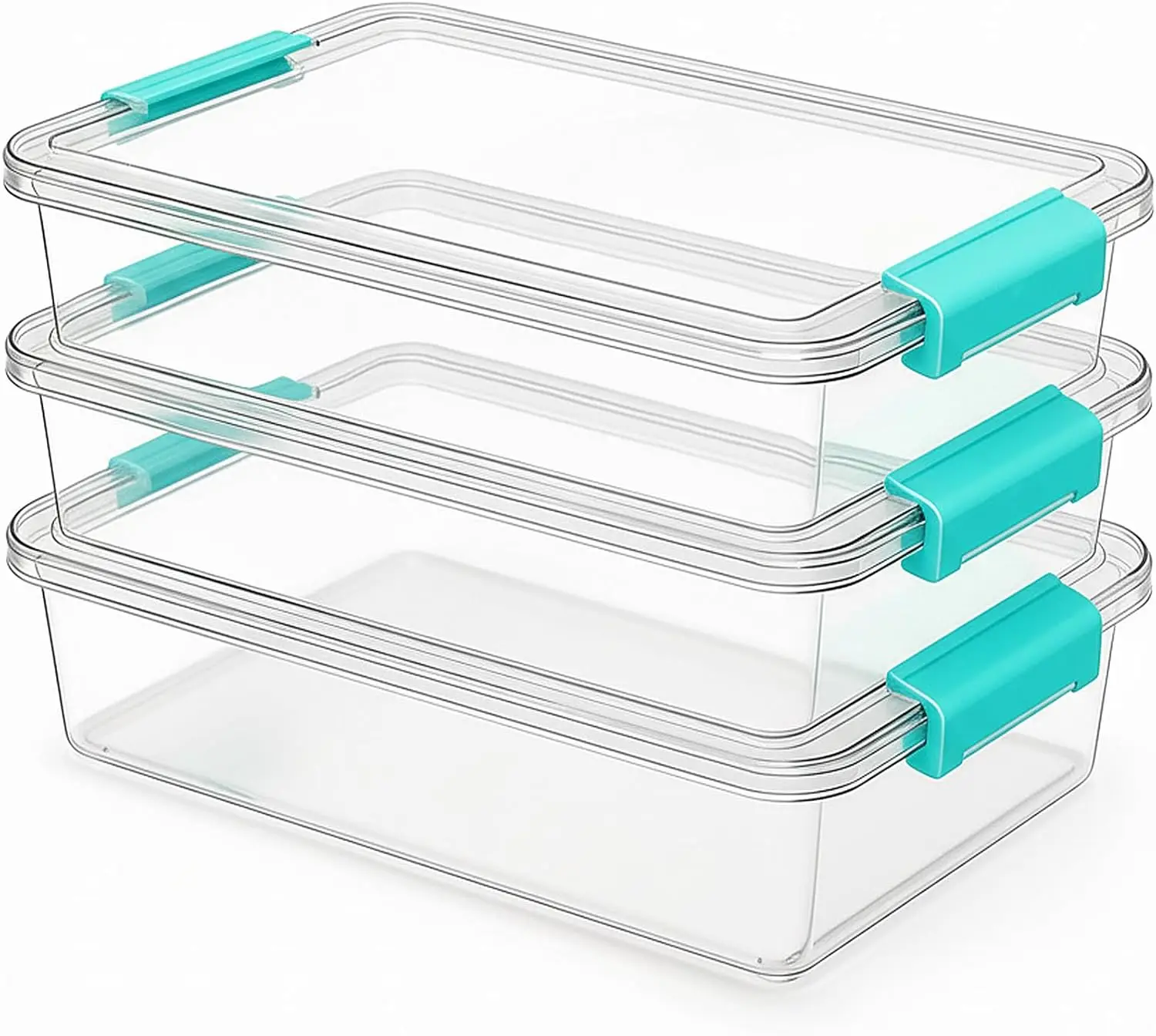 

6QT Craft Organizers and Storage Box with Lid, Craft Organizers Art Supply Organizer, Clear Sensory