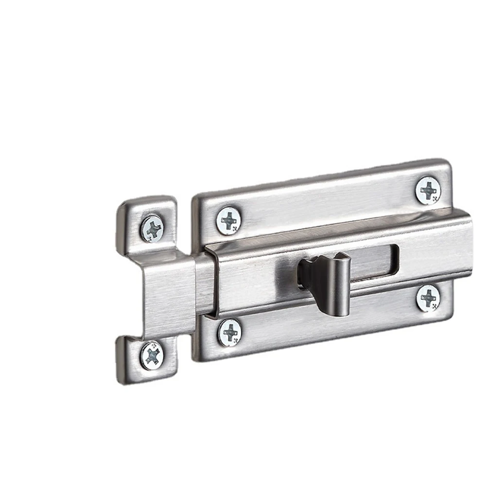 الفولاذ المقاوم للصدأ مزدوجة نهاية الباب البراغي ، انزلاق قفل برميل الترباس مزلاج ، سلامة الأجهزة ، 1 قطعة #3