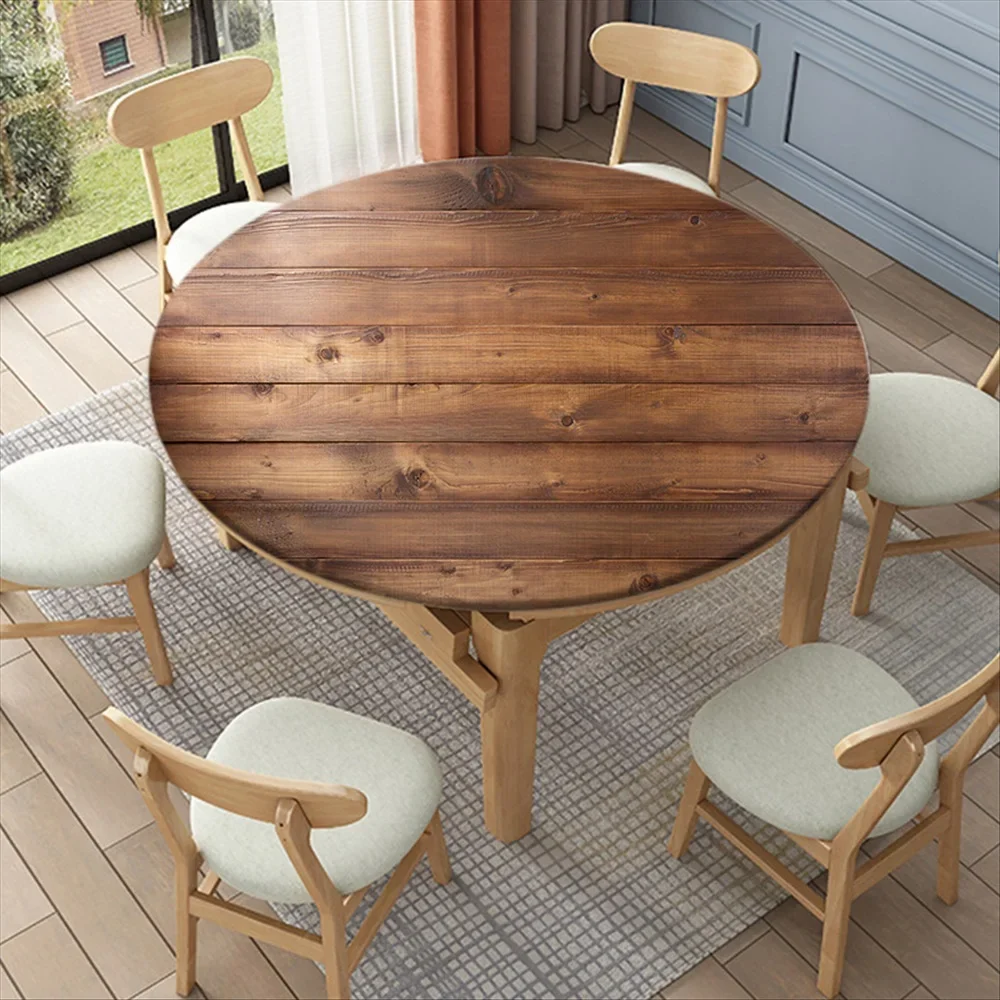 Retro Simulation Wood Grain Tablecloth Bark Grain Coffee Table Table Cloth Cover Cloth Photography Decorative Background Cloth