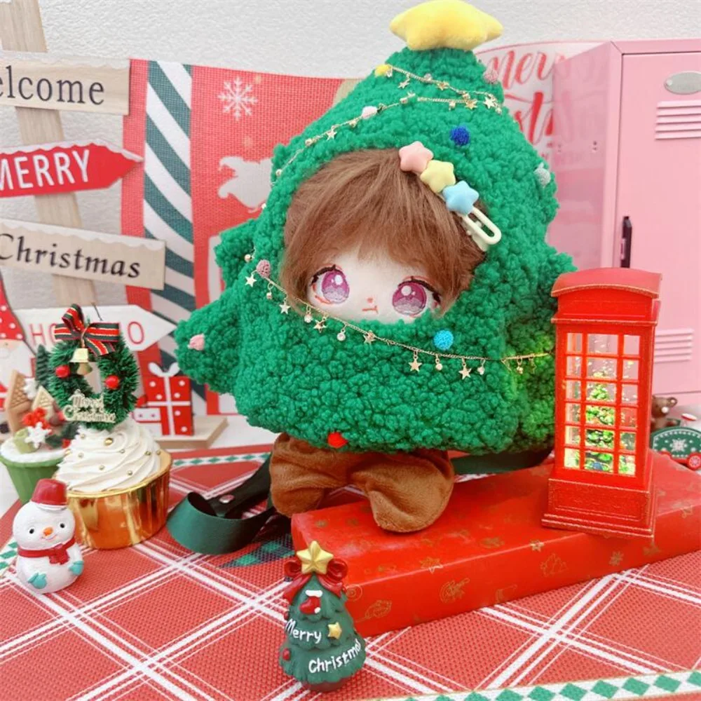 

Christmas Tree 20CM Cotton Doll Clothes Crossbody Replacement Stuffed Doll Clothes Suit Plush Changing Plush Toys Clothes
