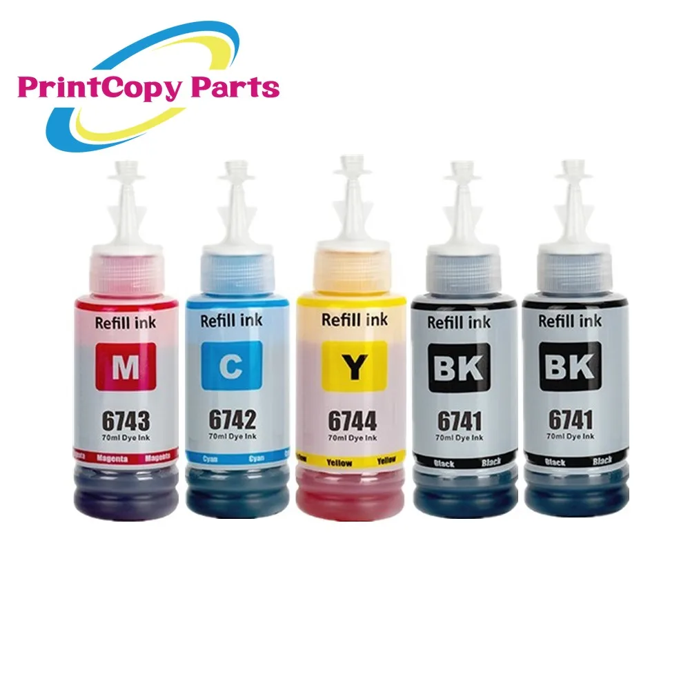 T6741 T6742 T6743 T6744 T6745 T6746 Refill Dye Ink Kit for Epson L800 L801 L810 L850 L860 L1800 70ml/Bottle