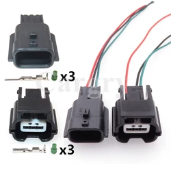 1 Set 3P Automobile Stabilizer Waterproof Wire Plug 7283-8852-30 7282-8852-30 AC Assembly Car Headlight Wiring Terminal Socket