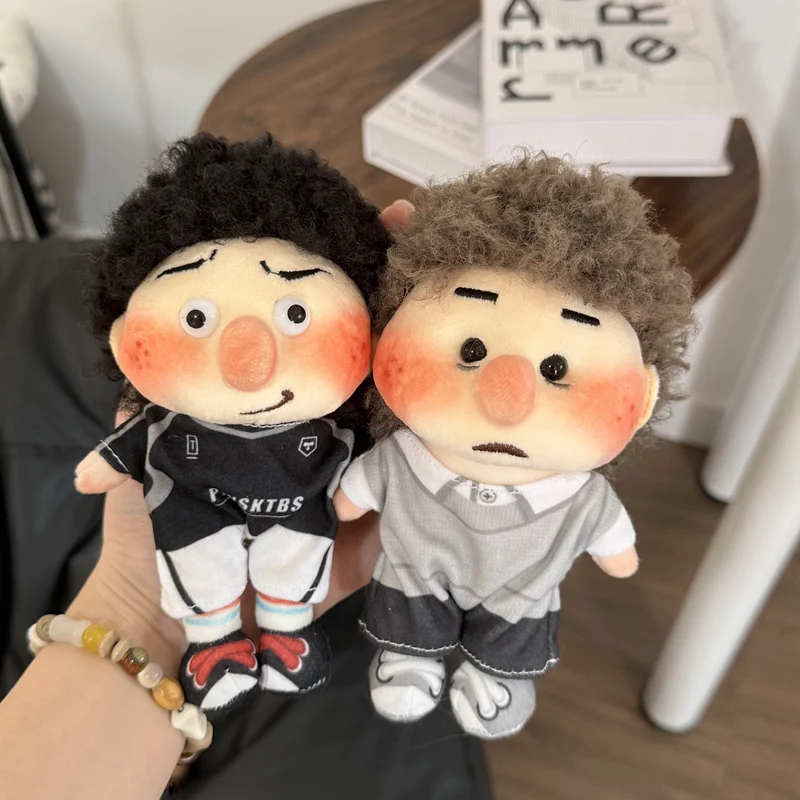 Funny Expression Mini Human Doll Plush Keychain , Fluffy Cartoon Boy Girl Stuffed Pendant and gifts.