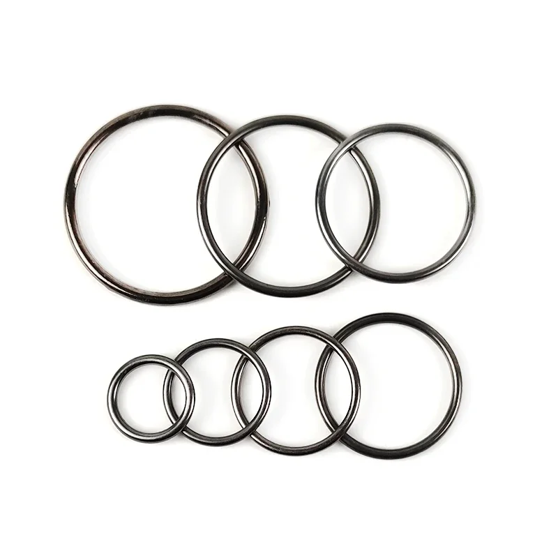10 Stück O-Ring Metallschnalle 20–50 mm runde Taschengurtverschluss Schuhe Handtasche Kleidung Gurtband Haken Gürtel DIY Hardware Nähzubehör