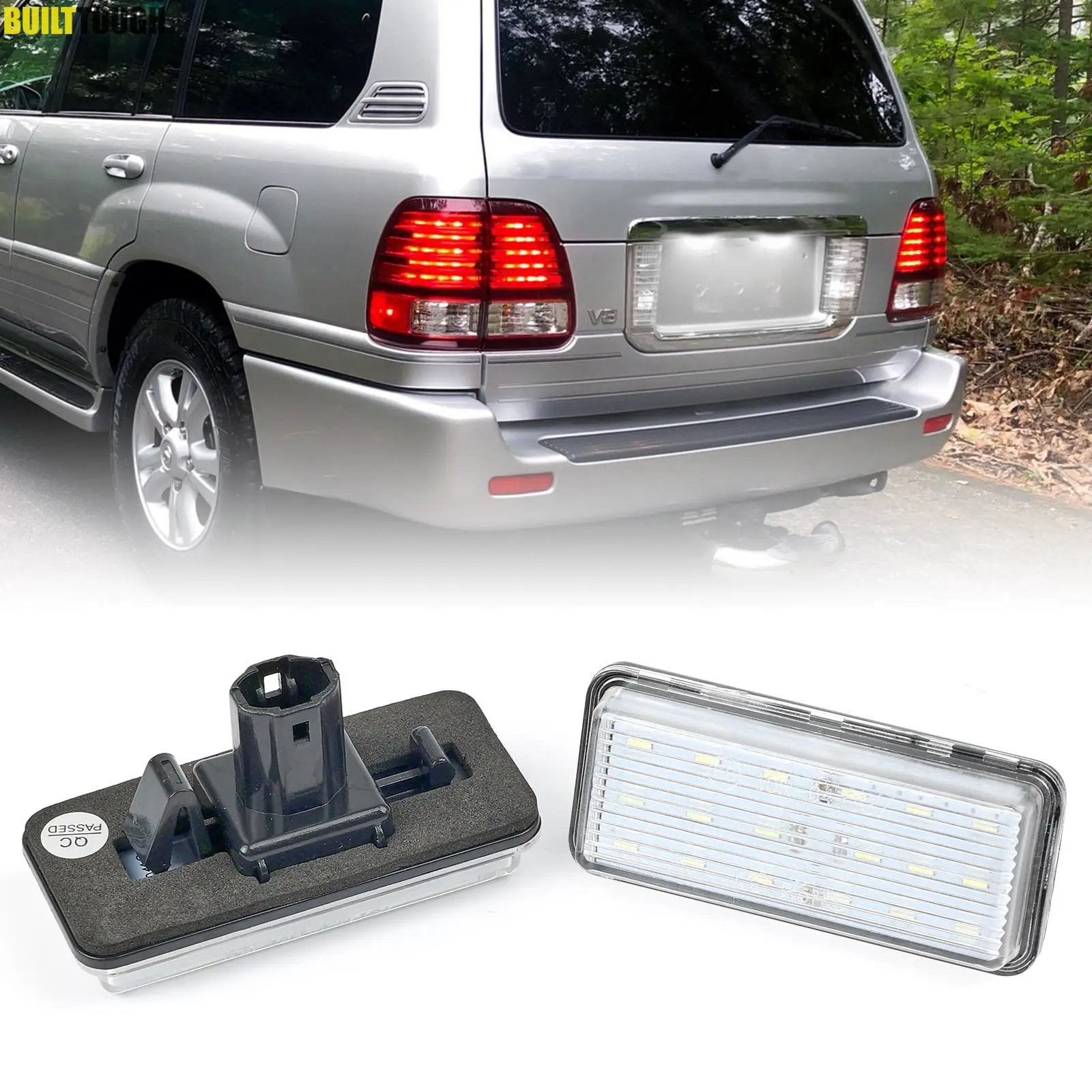 2x Canbus Car LED Number License Plate Light for Toyota Land Cruiser 100 200 Prado 120 Reiz 4D Mark X for Lexus LX470 570 GX470