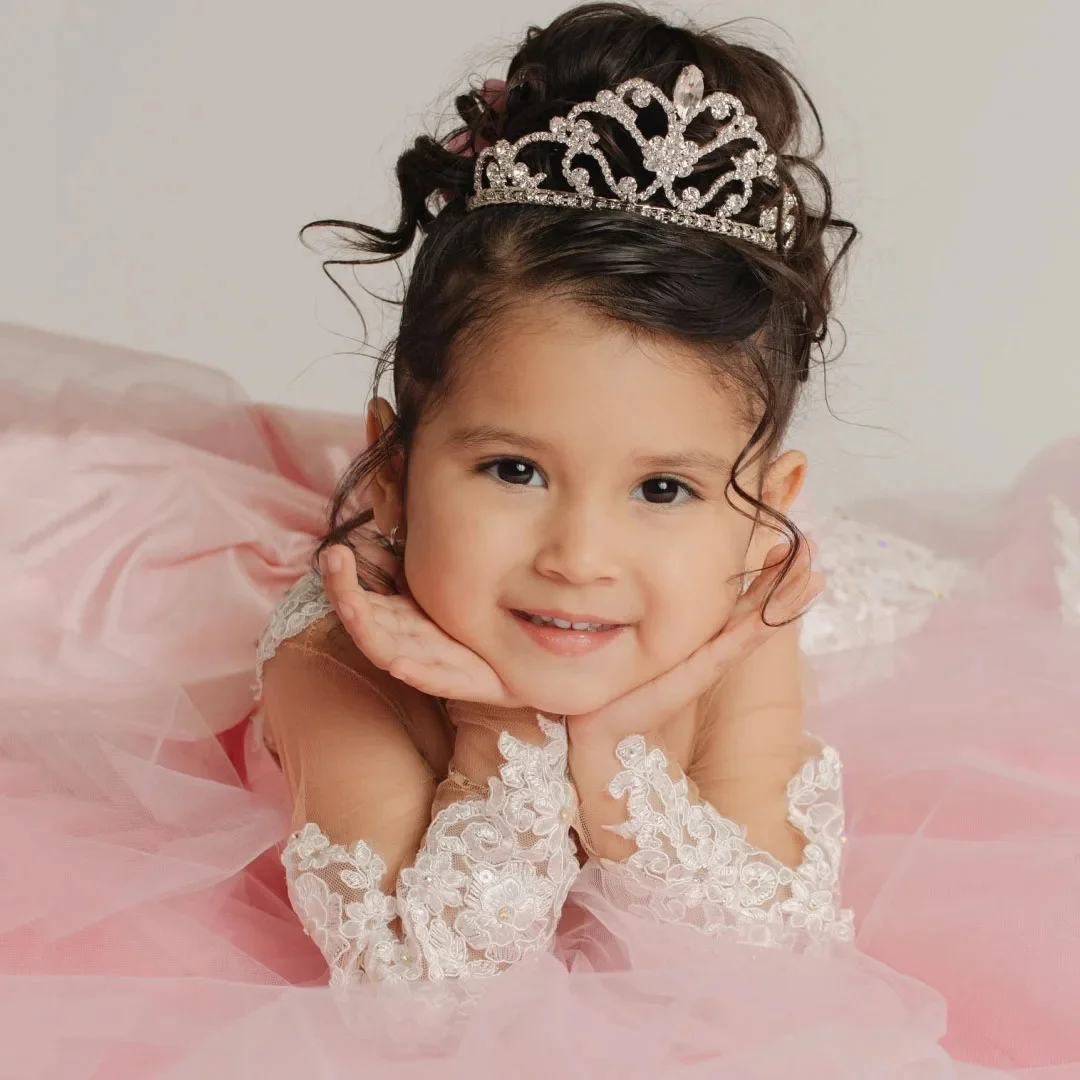 تخصيص الأبيض الأزهار التطريز مع القوس كم طويل الوردي زهرة فتاة فستان لحفل زفاف عيد ميلاد حفلة موسيقية مأدبة ثوب