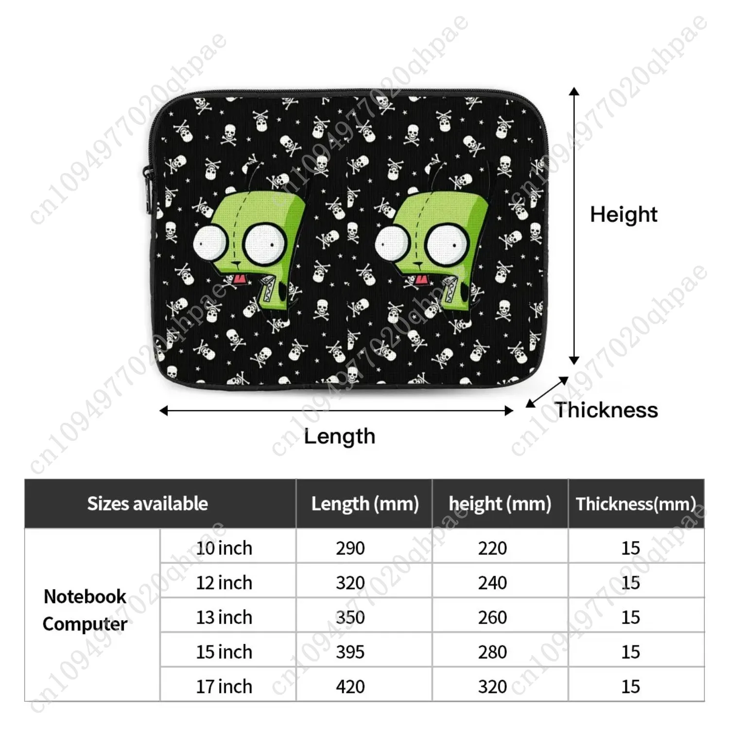 الكرتون الغازي زيم حقيبة لابتوب حالة 10 12 13 15 17 بوصة حقيبة دفتر كم اللوحي للصدمات حقيبة