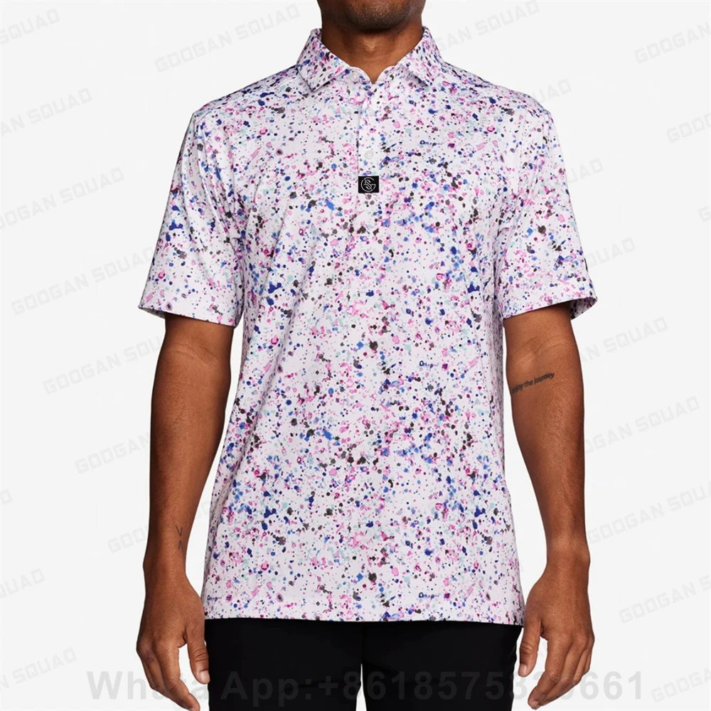 Camisa polo de golfe para homem de manga curta retalhos polos masculinos qualidade verão marca roupas masculinas