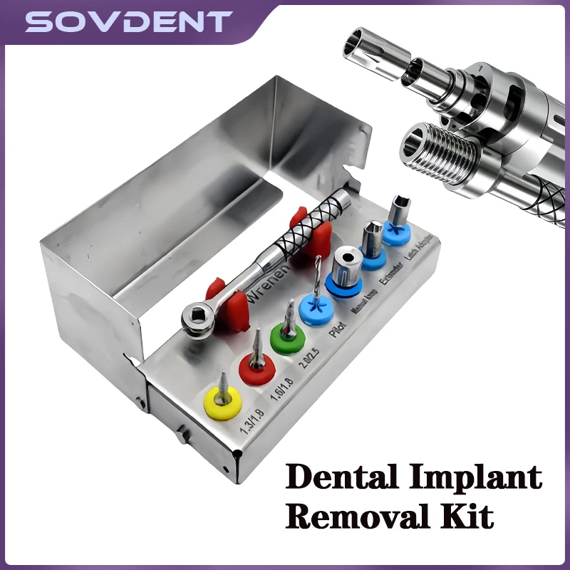 Dental Implant Removal Kit Screw Driver Torque Wrench Ratchet Bone Expander Sos Set Remove Broken Fixture Repair Tools Kit