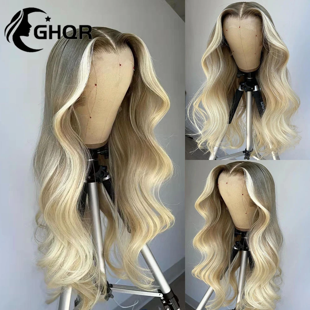 

Blonde Wigs Human Hair Brazilian Virgin 613 Lace Frontal Wigs for Women Natural Wave Ombre 360 Full Lace Front Wigs Transparent