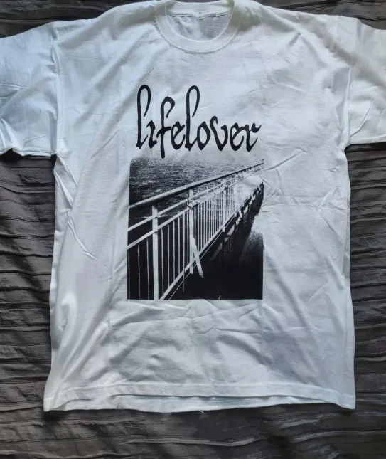 Unisex Lifelover banda algodão branco t-shirt, banda Popular, quente