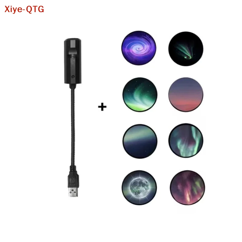 New USB Northern Aurora Galaxy Projection Light Creative Pattern Ceiling Room Background Atmosphere Decor Lamp