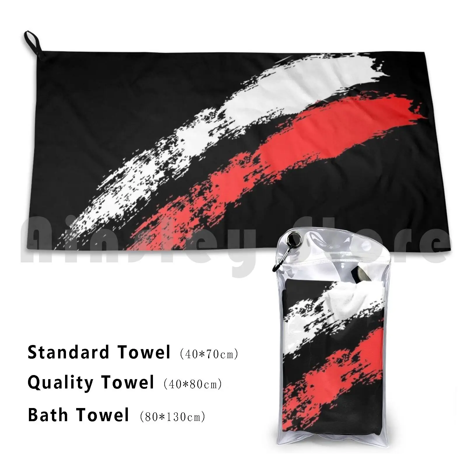 Polish Flag Bath Towel Beach Cushion Poland Polska Bia ? O Czerwony Biel Czerwień Bia ? Y Czerwony Red White Flag