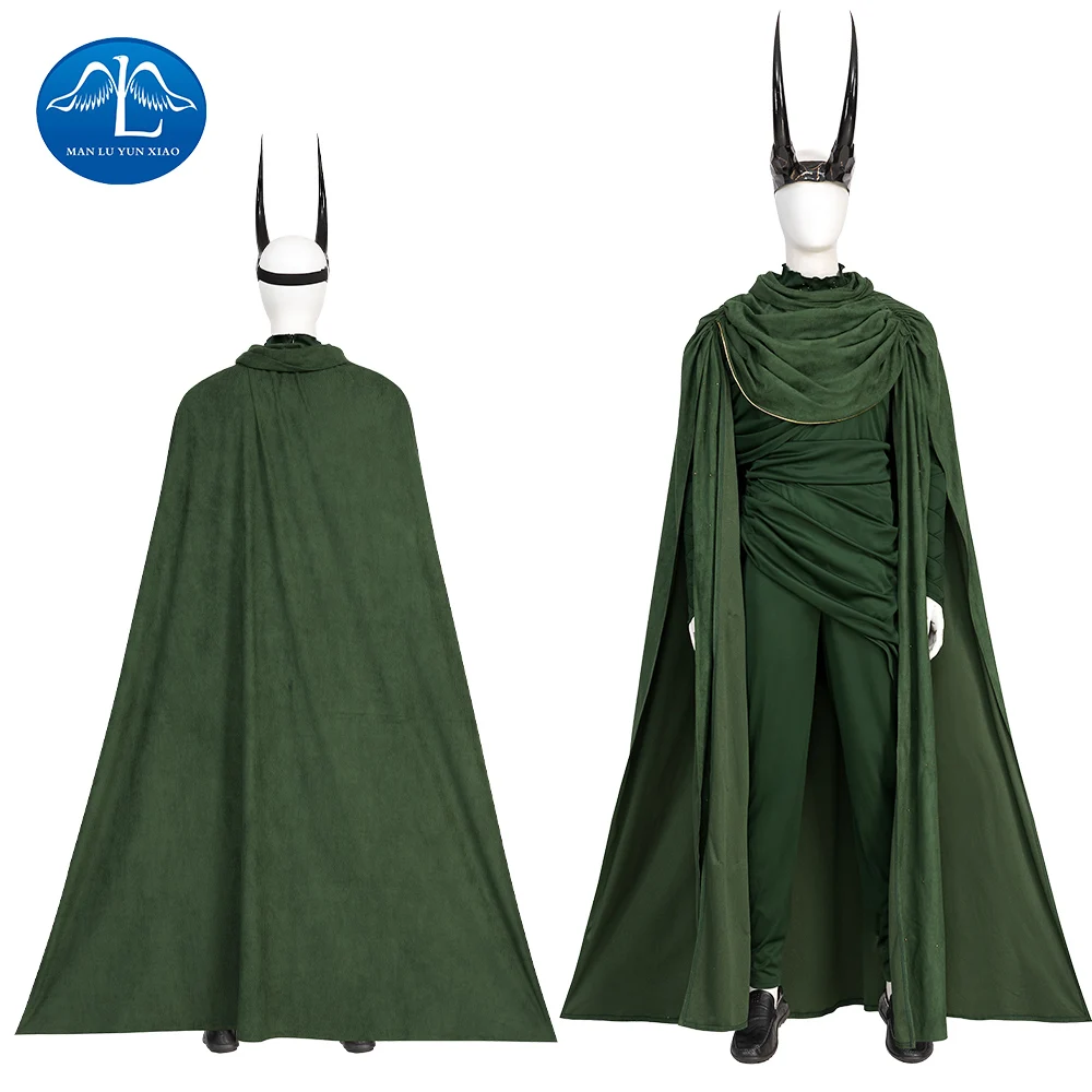 Norse God Style Horned Helmet Cosplay Costume Full Set XS-XXXL Halloween Christmas Comic Con view 2