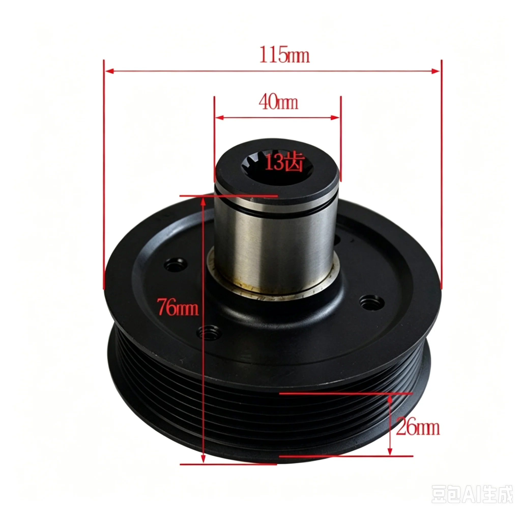 16211-30610-71 Hydraulic Pump Multi Groove Flange Pulley For Toyota 7FD35 7FD40 7FD45 Forklift 13Z 14Z Engine Spare Parts
