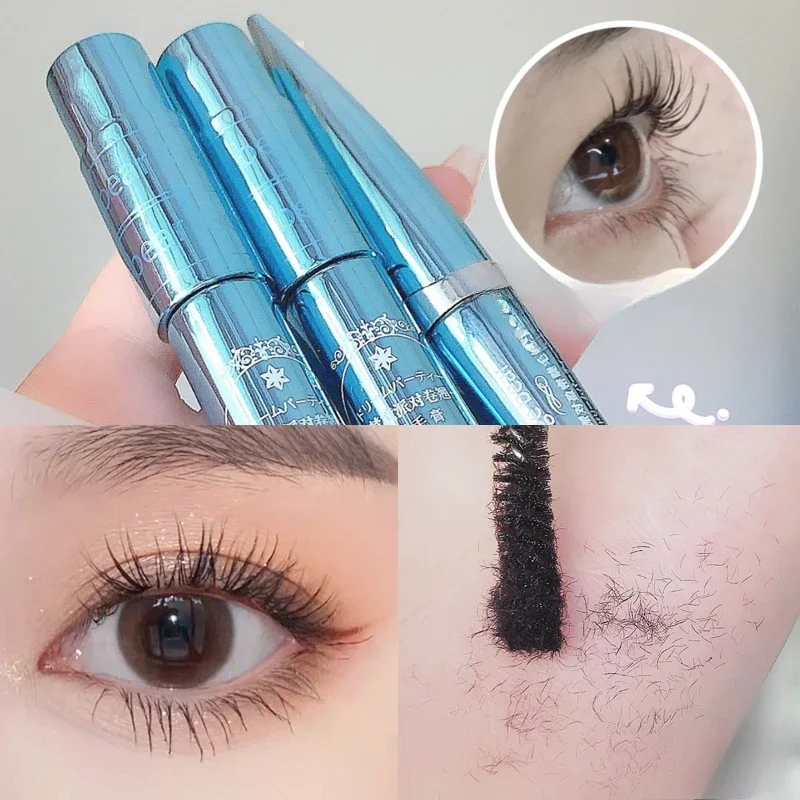 Zijdevezel Lash Mascara Waterproof Langdurige verlenging Wimpers Dunne en lange zwarte wimpermake-up Cosmetische mascara