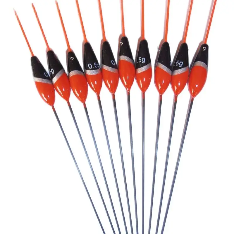 Newdonghui 10pcs/Lot Fishing Floats Balsa Wood Material Bobber 1.0g/1.5g/2.0g  Buoyancy Oem Factory Store 210058