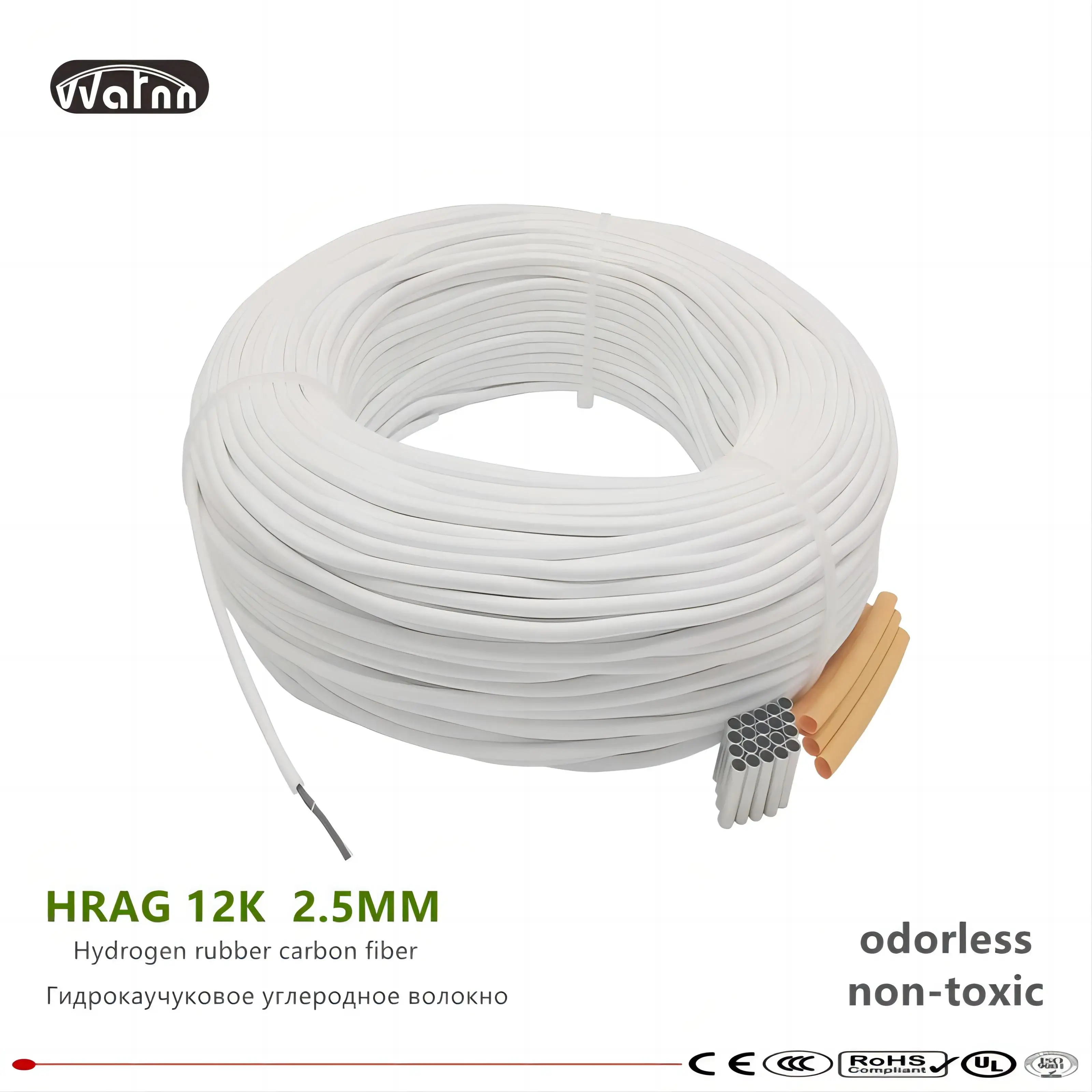 

HRAG HNBR 12K high quality carbon fiber heating cables floor heating wire electric hotline Non-toxic odorless warm heating cable