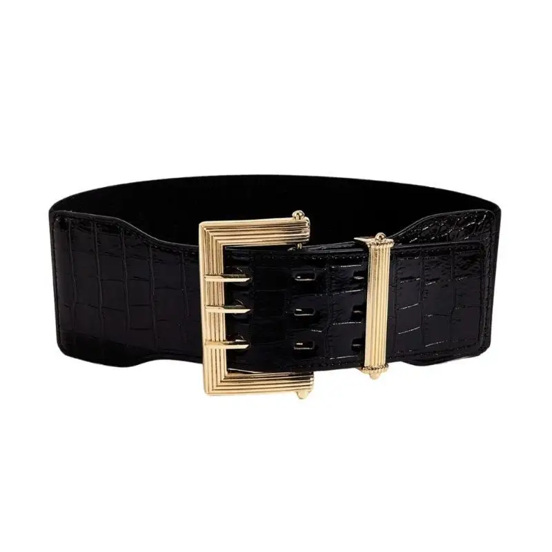 652F PU 허리 체인 스터드 스터드 탄성 시민 여성 무도회 무대 및 클럽 파티 캐주얼웨어 정교한 보석