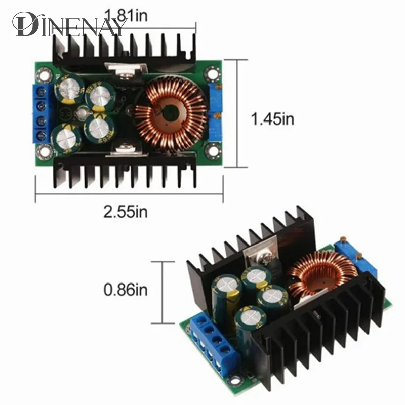 XL4016 DC-DC maks 9A konverter Step Down Buck, Driver LED 300W 5-40V sampai 1.2-35V modul catu daya dapat disesuaikan