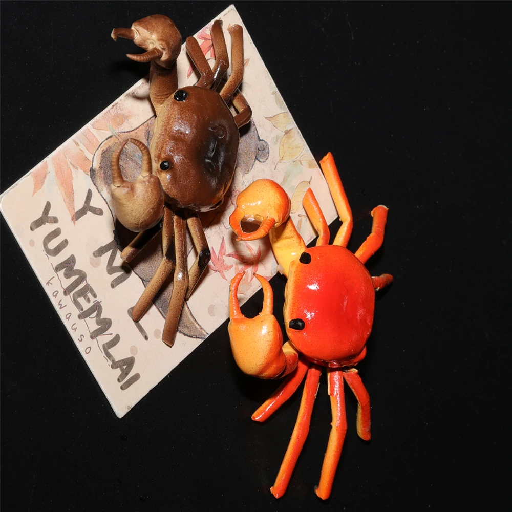 Refrigerator Magnets, Magnets, Home Decoration, 3D Refrigerator Magnets, Simulated Crabs, Decorative Stickers, Micro-Landscape Ornaments, Fish Tank Ornaments