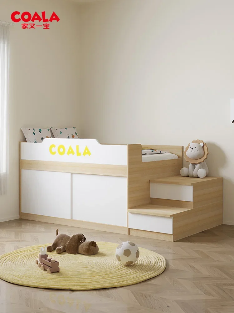 Armoire multifonctionnelle pour garçons et filles, lit demi-hauteur avec bureau pour enfants, lit combiné intégré, tatami de petite taille