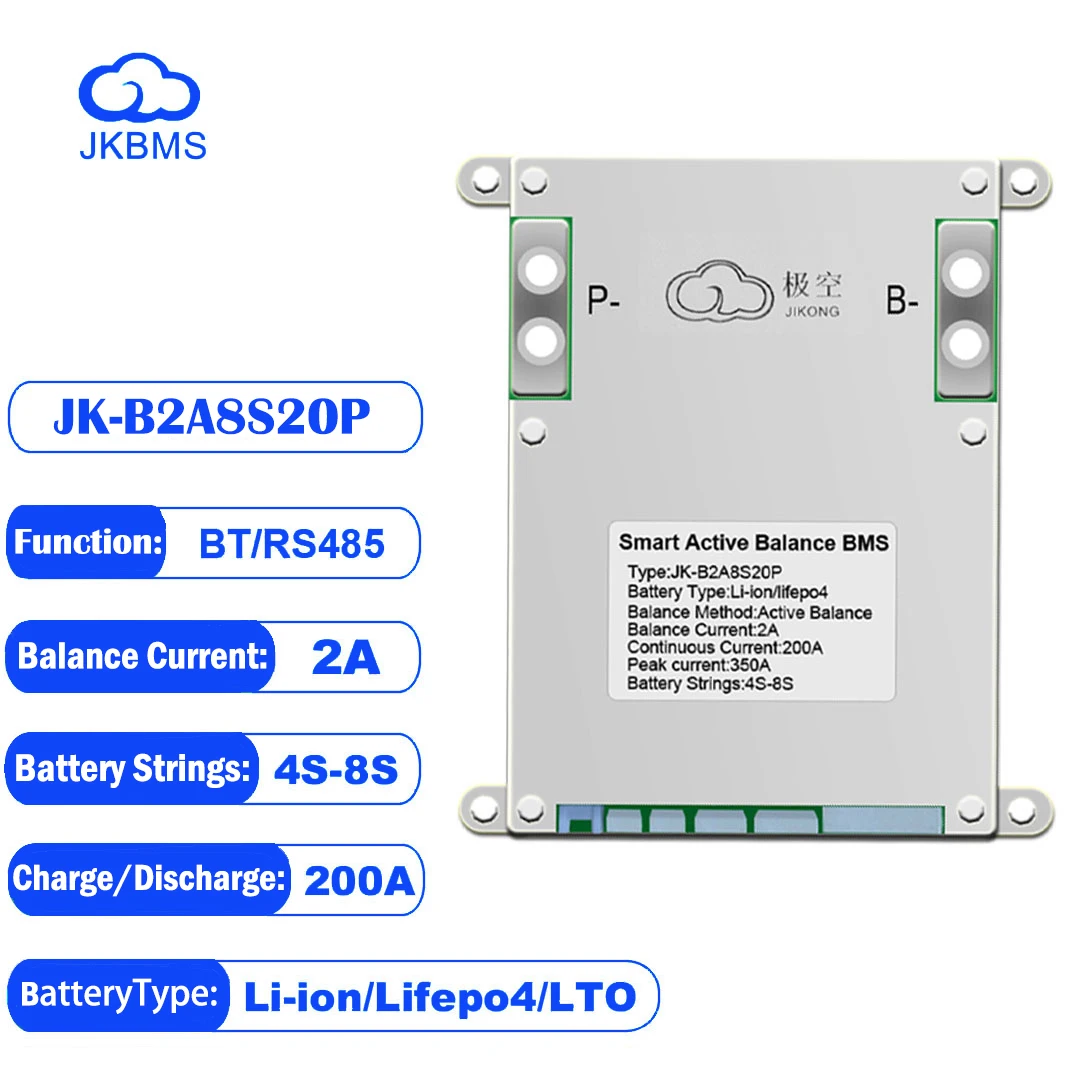 Imagem -03 - Eel-diy Lifepo4 Caixa de Bateria 280ah 310ah Sistema de Bateria Banco de Potência com jk 200a Bms 1a 2a Balan Ativo Fácil Instalação 24v