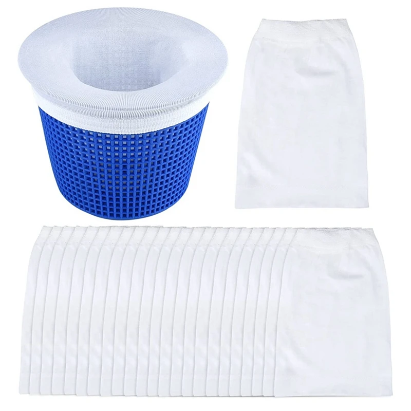 100Pack Pool Skimmer Sock For Pool Filters, Filters Baskets And Skimmers To Filter Debris And Leaves, Filter System