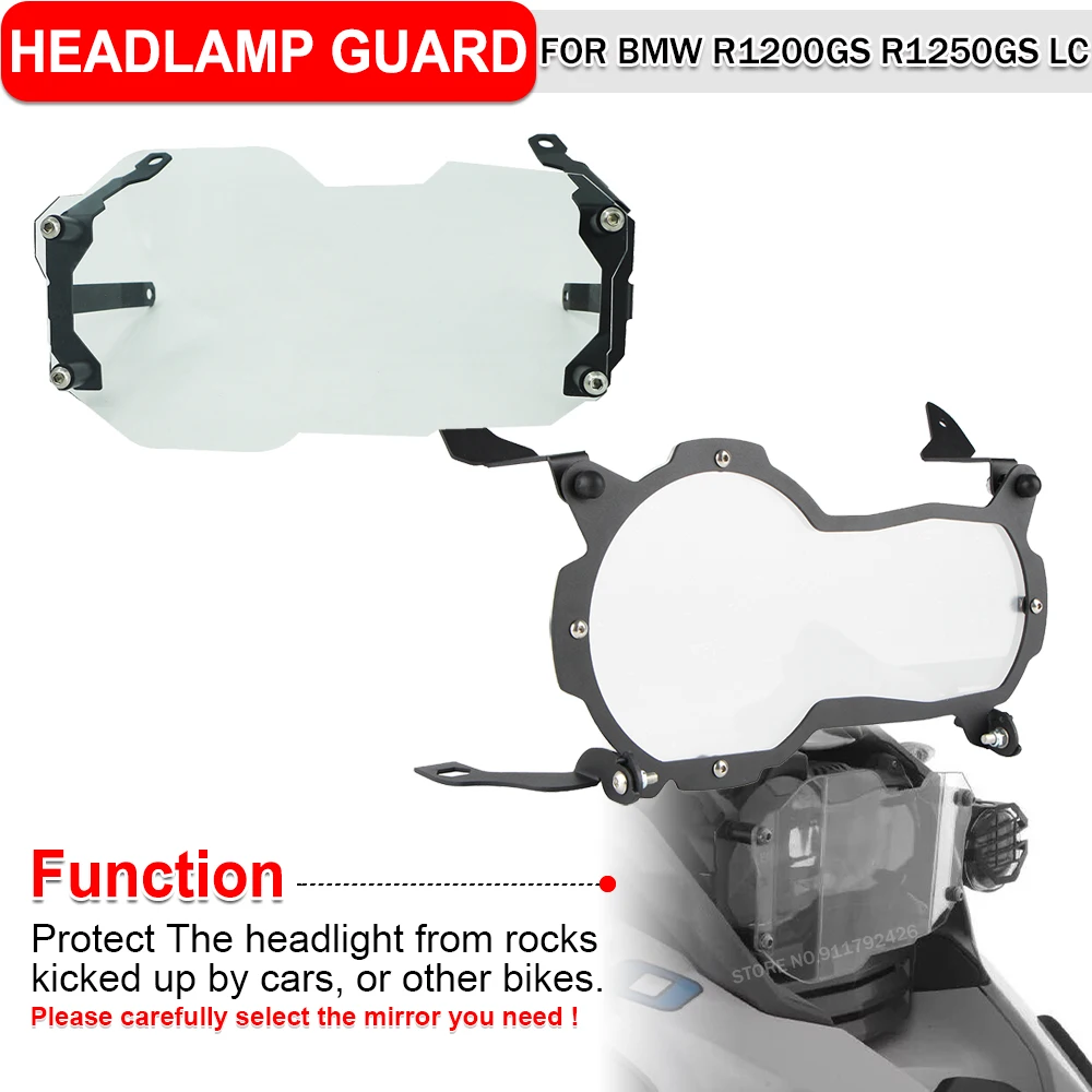 Scheinwerferschutz-PVC-Abdeckung für BMW R1200GS R1250GS Adventure LC R1200 R1250 GSA 2018–2023, Motorrad-Frontlinsenschutz