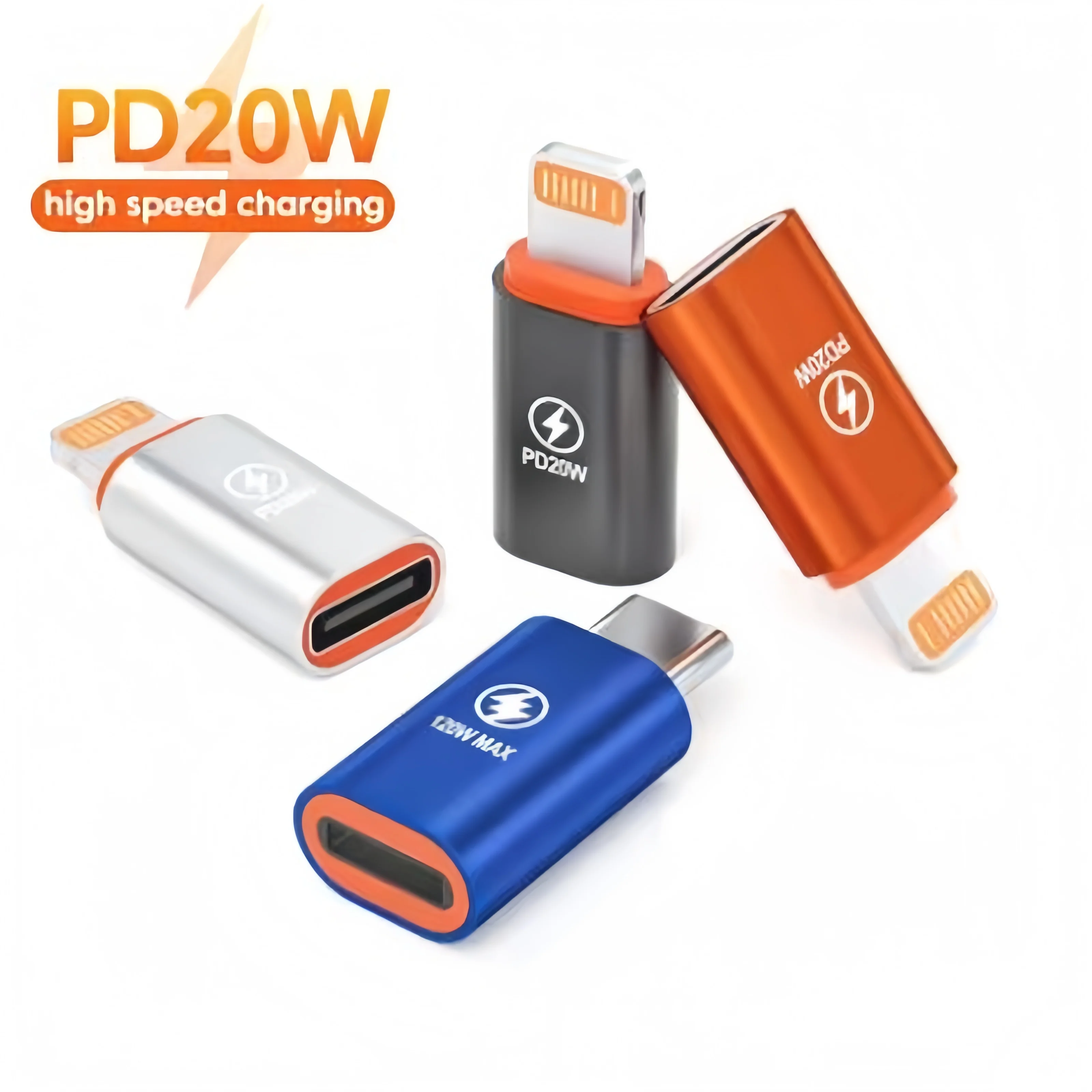 1-4 Uds PD20W USB tipo C a Lightning OTG adaptador para iOS Lightning macho a tipo C convertidor de conector hembra para iPhone iPad