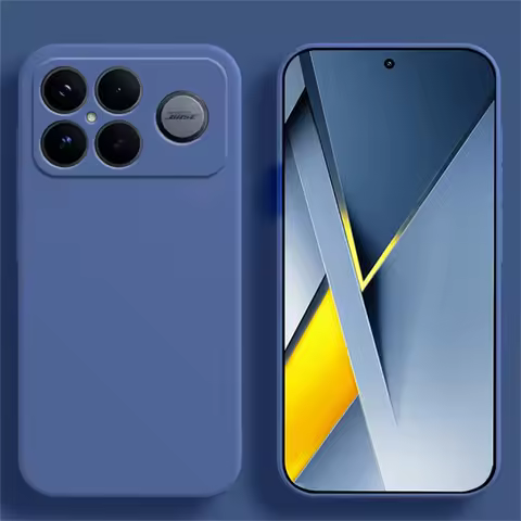 Liquid Silicone Phone Case For POCO F8 F7 Ultra F6 F5 M6 Pro F4 GT M5 Lens Protector Cases For POCO X7 X6 X5 X4 X3 Pro NFC Cover