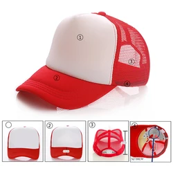 2023 NEW  Summer Kids Baseball Cap Boy Girls Breathable Mesh Sports Hat Casual Children Snapback Hat Adjustable Sun Shade Cap