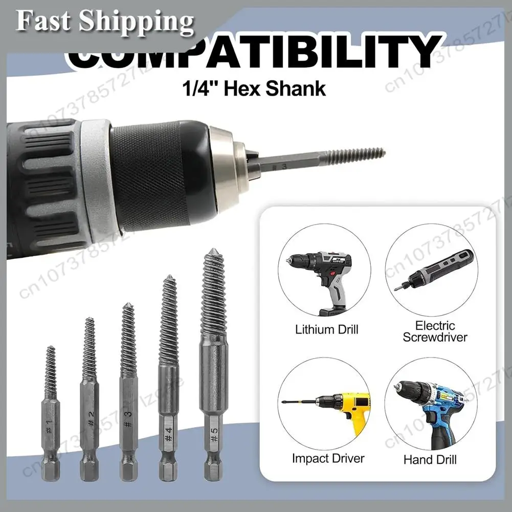 

-Набор экстракторов для винтов A99Z, экстрактор для винтов из 10 шт., экстрактор для сломанных винтов с шестигранным хвостовиком 1/4 дюйма, набор для снятия винтов и насадок для экстрактора