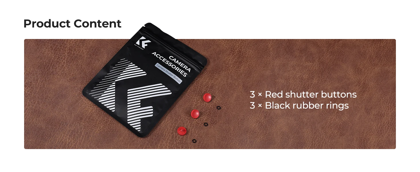 K&F CONCEPT Kamera Auslöser 3 Stück Rot Schnellverschluss-Taste für Fuji Sony Leica Nikon Kamera-Zubehör aus Massivkupfer – Detail 9