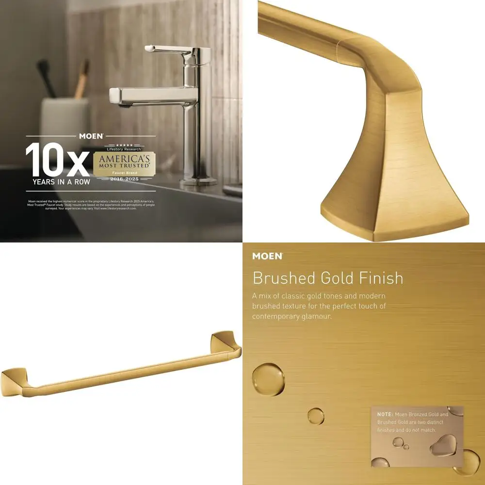 

24-дюймовая вешалка для полотенец из матового золота, YB5124BG