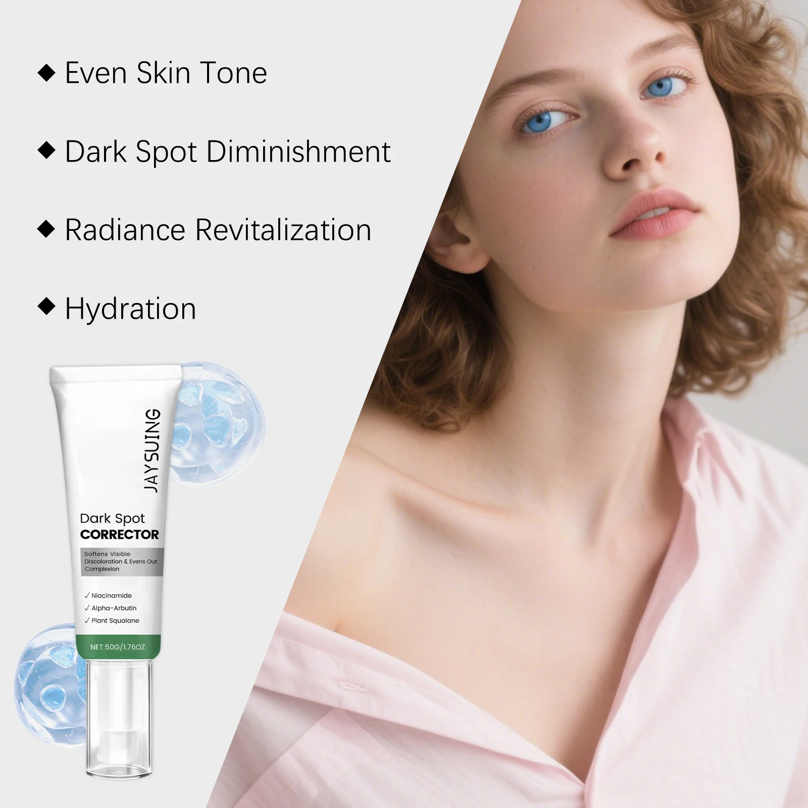 Brightening Cream Black Spot Removing Smooth Fine Lines Elimination Large Pores Remove Blackehead Refreshing And Easy To Absorb
