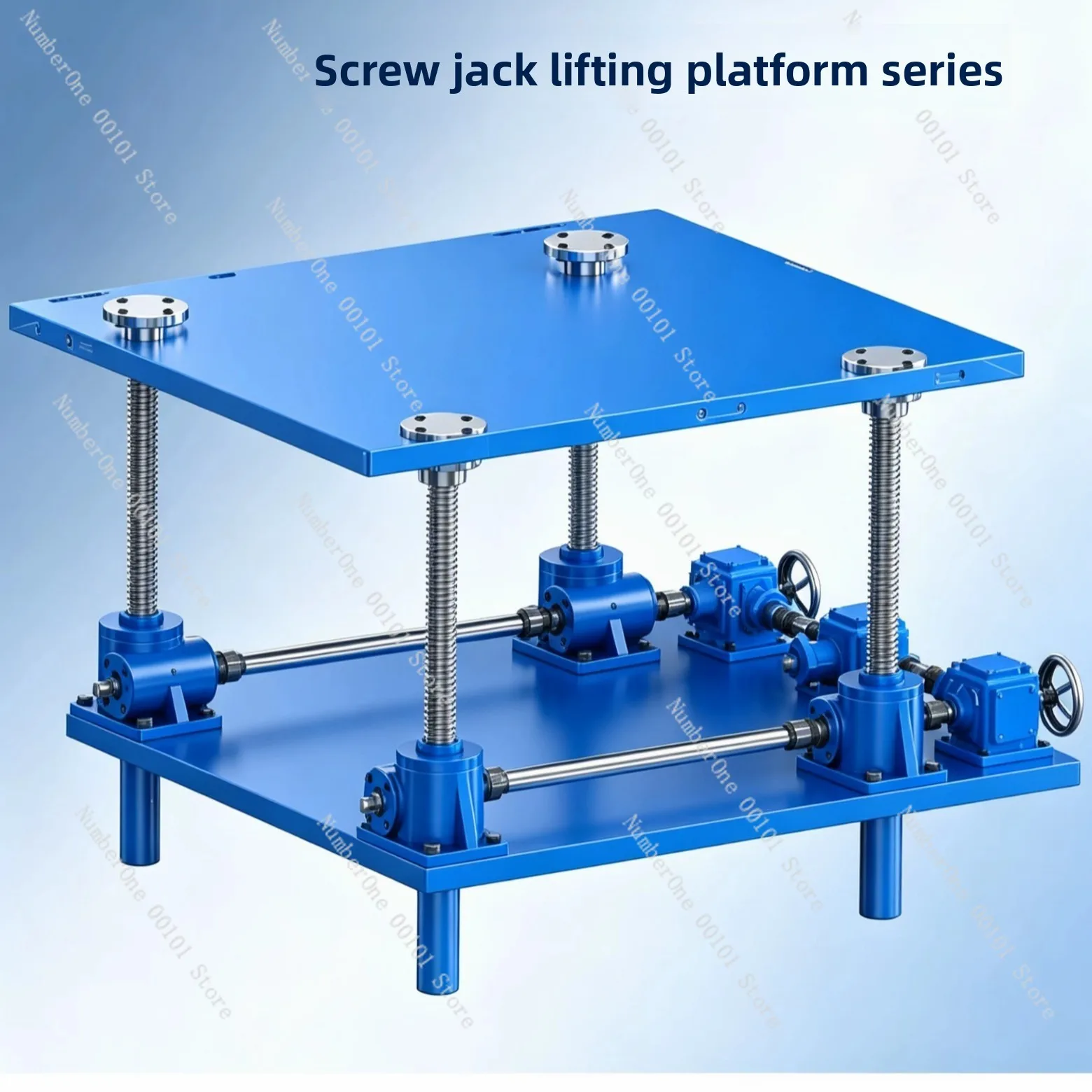 Electric & Hand Crank Synchronous Screw Lifting Platform, Trapezoidal & Ball Screw Multi-linkage Elevating Worktable