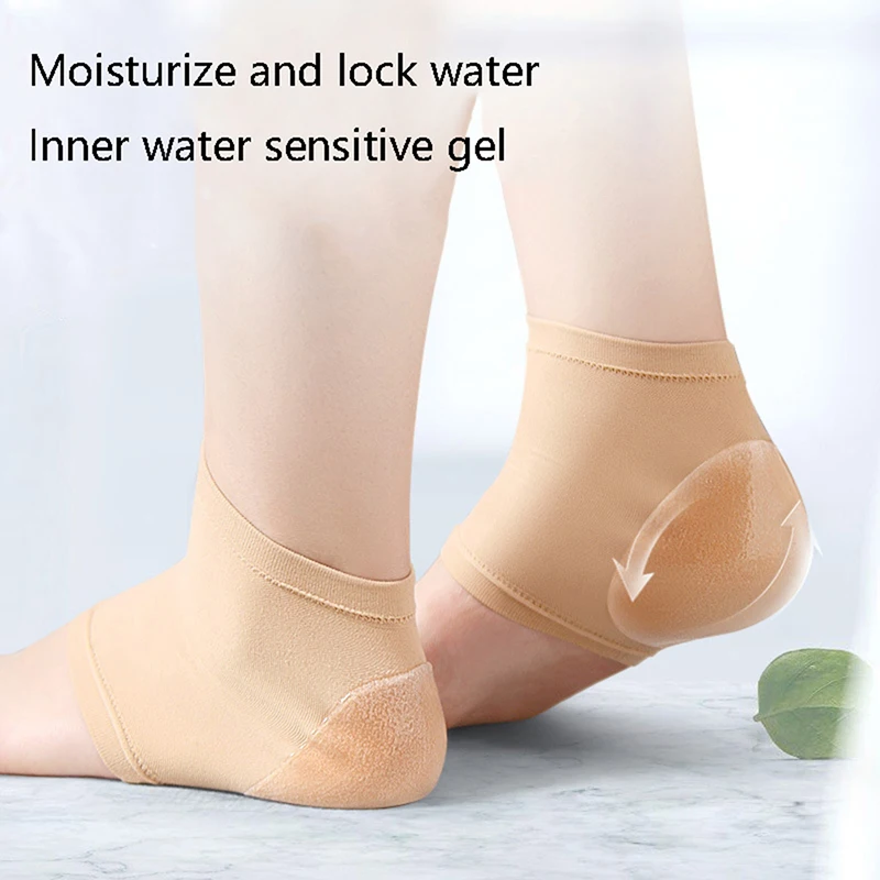 Heel Protective Cover Plantar Fasciitis Heels Socks Silicone Anti-Crack Moisturizing Shoe Pads Unisex Pain Relief Feet Care Sock