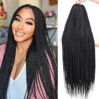 1-8 paquetes de trenzas en caja de ganchillo, 144 hebras, trenzas en caja de diosa, pelo de ganchillo, pelo sintético preenrollado para mujeres negras