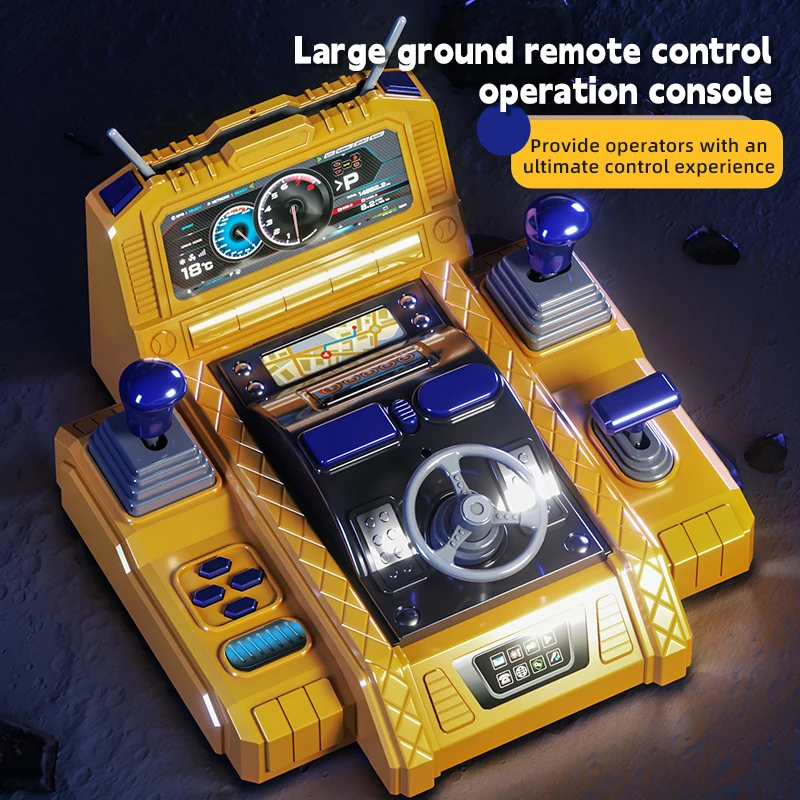 12/13/15CH RC Excavator Crawler Track Alloy Truck Engineering Vehicle Sound Spray 680 Rotation Car Kids Toys for Boys Xmas Gift